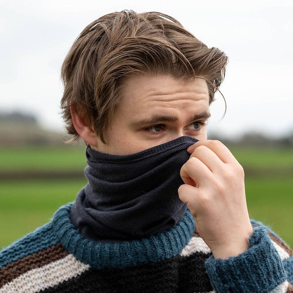 Men's Charcoal Grey Soft Snood / Scarf, 1 of 3