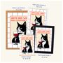 Personalised Cats And Wine Wall Art Print In A4 Or A3, thumbnail 7 of 7
