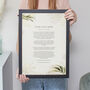 Use Your Own Words Personalised Floral Poem Print, thumbnail 4 of 7
