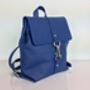 Handcrafted Small Royal Blue Backpack, thumbnail 5 of 6
