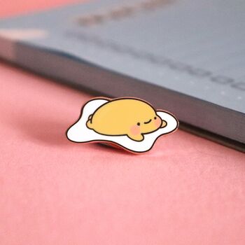 Fried Egg Enamel Pin | Cute Pin Badges, 4 of 6