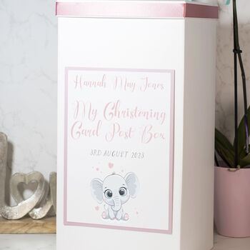 Personalised Elephant Christening Guest Book, 3 of 3