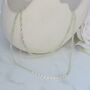 Pale Green Prehnite Long Beaded Necklace With Sterling Silver, thumbnail 6 of 9