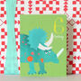 Mini Dinosaur 6th Birthday Card, thumbnail 4 of 4