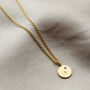 Personalised Mini Disc Initial Birthstone Necklace, thumbnail 3 of 9