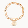 18k Gold Plated Personalised Disc Link Chain Bracelet, thumbnail 5 of 6