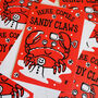 Sandy Claws Funny Christmas Card Pack Or Five Or 10, thumbnail 1 of 2