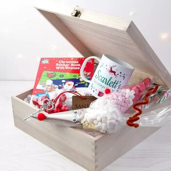 Personalised Festive Woodland Red Christmas Eve Box, 3 of 4