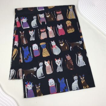 Colourful Fancy Cats Scarf, 4 of 10