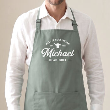 Personalised Steakhouse Apron For Him, 2 of 3