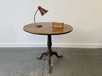 19th Century Antique Oak Round Tilt Top Table, 4 of 10