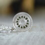 Pave Green Tourmaline Necklace In Sterling Silver, thumbnail 2 of 5