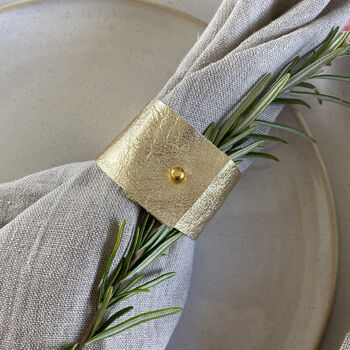 Colourful Suede Napkin Ring Set Of Six, 7 of 10
