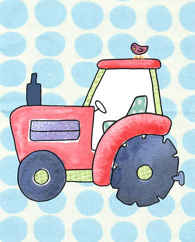 Tractor Children's Personalised Print, 8 of 8