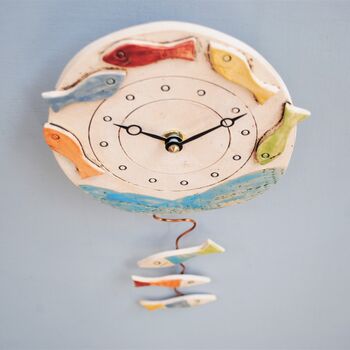 Wall Clock With Shoal Of Fish, 4 of 7