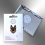 German Shepherd Alsation Dog Enamel Lapel Pin Badge, Dog Breed Brooch, Gifts For Dog Lovers, Pet Loss Gift, thumbnail 5 of 9