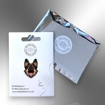German Shepherd Alsation Dog Enamel Lapel Pin Badge, Dog Breed Brooch, Gifts For Dog Lovers, Pet Loss Gift, 5 of 9