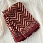 Ajrakh Print Mashru Cotton Silk Scarf, Indian Print, thumbnail 6 of 12