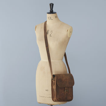 Personalised Buffalo Leather Satchel Style Shoulder Bag, 7 of 10