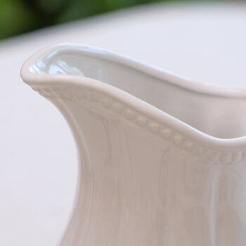 Littondale Classical Ivory Ceramic Jug Vase, 5 of 10