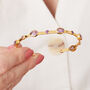 Amethyst 18k Gold Plated Silver Cuff Bracelet, thumbnail 6 of 12