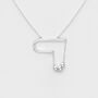 Mother And Daughter Sterling Silver Heart Bead Necklace, thumbnail 3 of 4