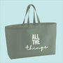 All The Things Premium Canvas Oversized Tote Bag, thumbnail 6 of 10