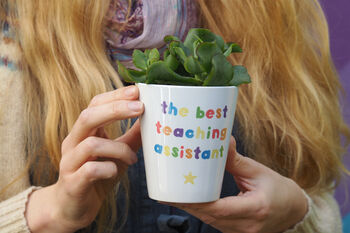 Personalised Teacher Or Teaching Assistant Plant Pot, 5 of 6