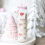 Sugarplum Christmas Print Tube Candle, thumbnail 1 of 3