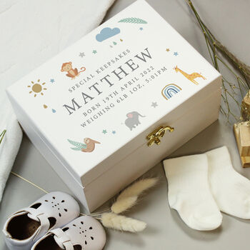 Personalised Safari Animals Keepsake Box, 3 of 8