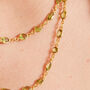 Green Peridot Gold Plated Silver Layering Necklace, thumbnail 11 of 12