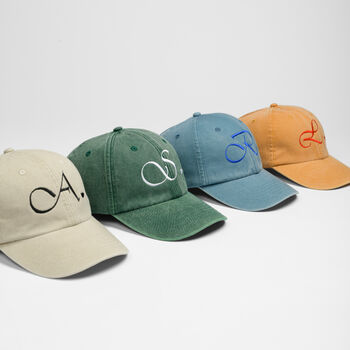 Custom Embroidered Dad Cap With Personalised Initial, 5 of 7