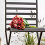Black Slatted Metal Folding Garden Chairs Set Of Two, thumbnail 2 of 4