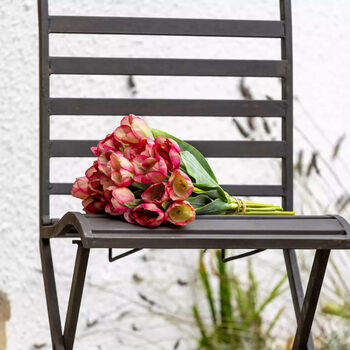 Black Slatted Metal Folding Garden Chairs Set Of Two, 2 of 4