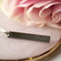 Word Vertical Bar Engraved Necklace, thumbnail 4 of 10