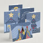 Scandi Illustrated Christian Christmas Cards 10 Pack, thumbnail 1 of 7