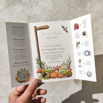 Autumn Woodland Gatefold Invitation, 8 of 8