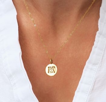 Personalised Embossed Letter Necklace, 5 of 9