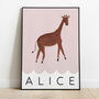 Personalised Children's Giraffe Print, thumbnail 3 of 3