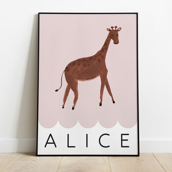 Personalised Children's Giraffe Print, 3 of 3