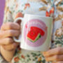 'Juicy Gossip' Watermelon Retro Phone Mug, thumbnail 2 of 2
