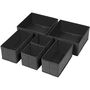 Set Of Six Black Foldable Fabric Storage Boxes, thumbnail 5 of 7