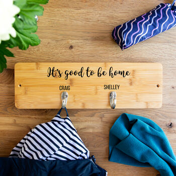 Personalised Coat Hook Its Good To Be Home, 3 of 4