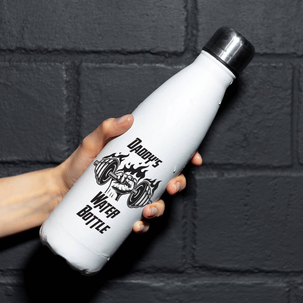 Personalised Gym Dumbbell Insulated Drinks Bottle