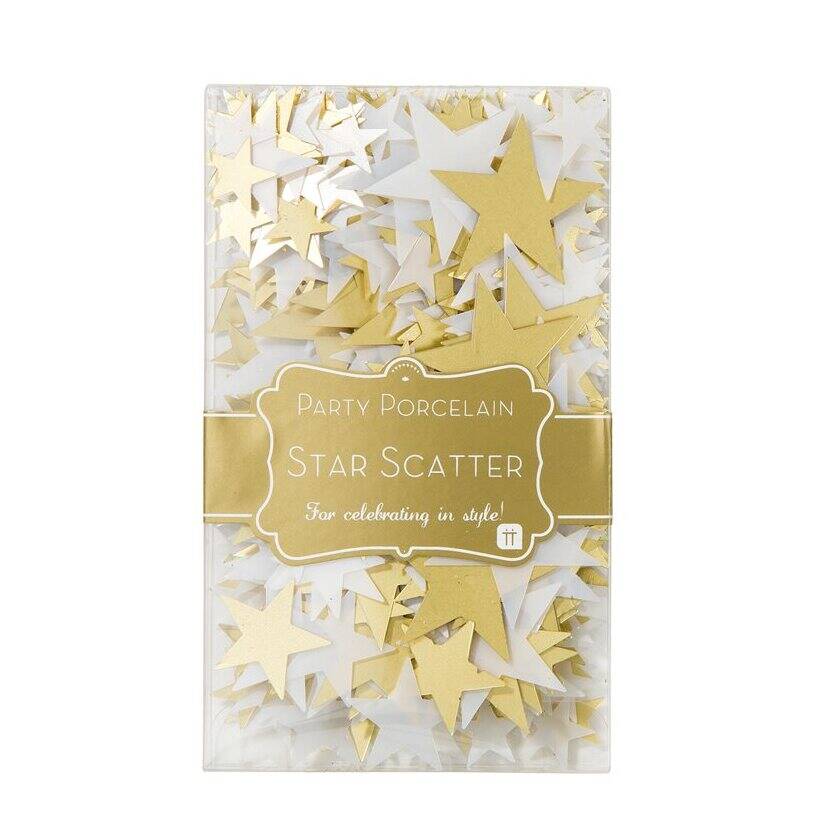 Gold Metallic And Cream Star Table Confetti By Postbox Party