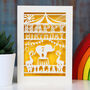 Personalised Papercut Circus Birthday Card, thumbnail 2 of 4