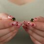 9ct Solid Gold Peridot Stud Earrings, thumbnail 2 of 2