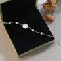 Sara Ivory Silver Pearl Ball Charm Gift Bracelet, thumbnail 6 of 6