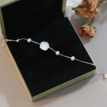 Sara Ivory Silver Pearl Ball Charm Gift Bracelet, 6 of 6