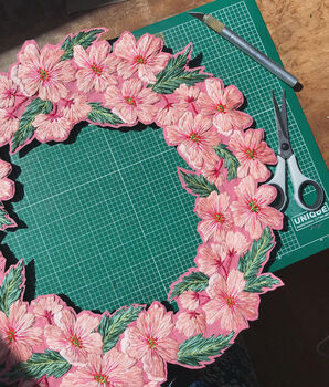 Floral Wreath Embroidery Artwork, 3 of 5